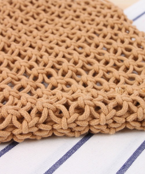 aimoha（アイモハ）の「手編みかごバッグ（かごバッグ・レディース・カーキ/ピンク/キャメル/グレー/ホワイト/ブラック・FREE）」の21枚目の写真