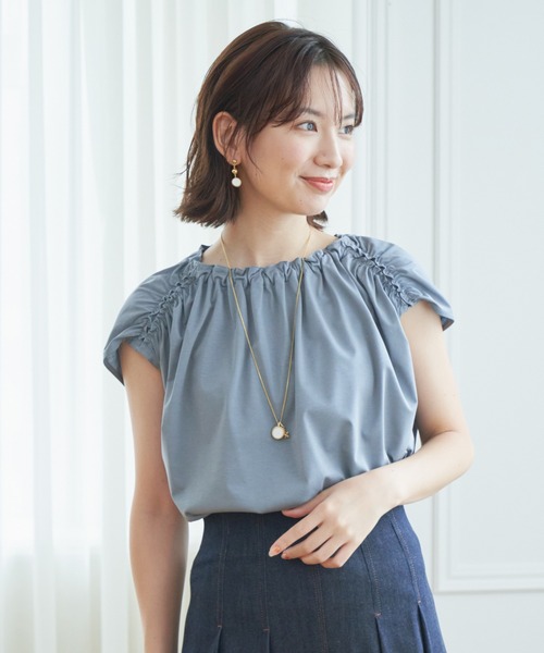 ANAYI（アナイ）の「コットンテンジクギャザーバルーン プルオーバー 