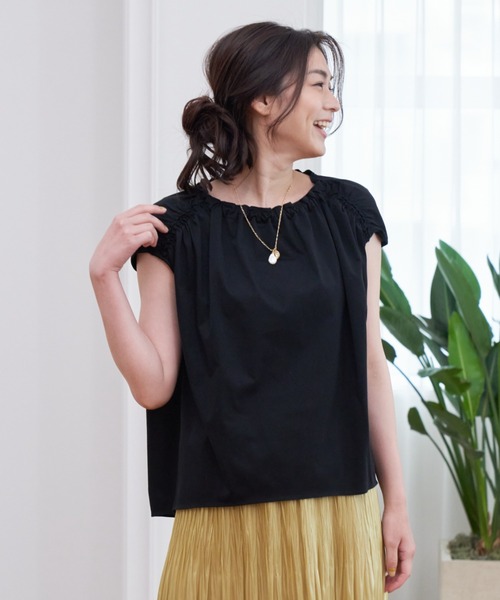 ANAYI（アナイ）の「コットンテンジクギャザーバルーン プルオーバー 