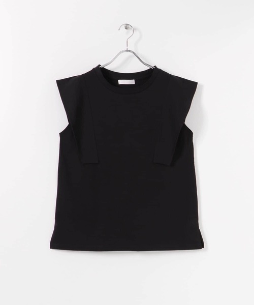 SENSE OF PLACE by URBAN RESEARCH（センスオブプレイスバイアーバンリサーチ）の「ショルダーデザイントップ（Tシャツ/カットソー・レディース・ブラック/オフホワイト/ミント/イエロー・ONE）」の2枚目の写真