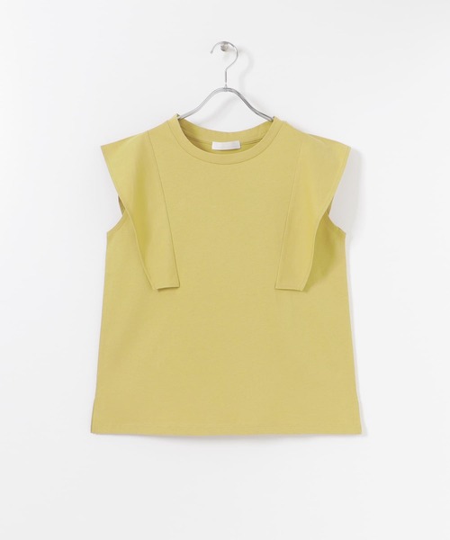 SENSE OF PLACE by URBAN RESEARCH（センスオブプレイスバイアーバンリサーチ）の「ショルダーデザイントップ（Tシャツ/カットソー・レディース・ブラック/オフホワイト/ミント/イエロー・ONE）」の5枚目の写真