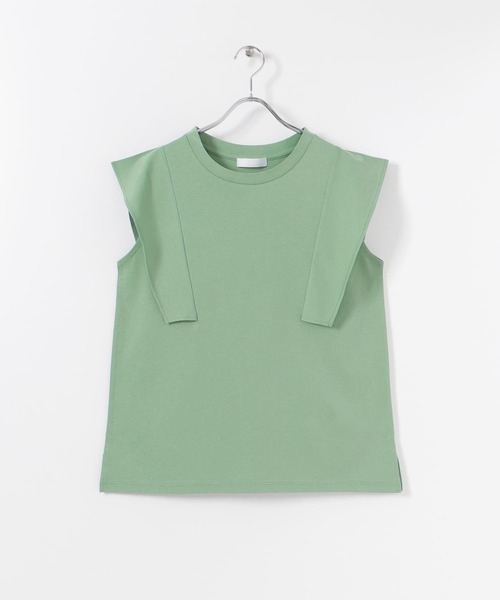 SENSE OF PLACE by URBAN RESEARCH（センスオブプレイスバイアーバンリサーチ）の「ショルダーデザイントップ（Tシャツ/カットソー・レディース・ブラック/オフホワイト/ミント/イエロー・ONE）」の13枚目の写真