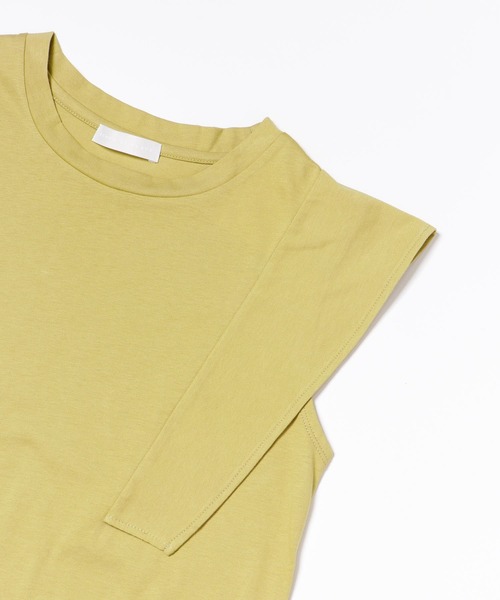 SENSE OF PLACE by URBAN RESEARCH（センスオブプレイスバイアーバンリサーチ）の「ショルダーデザイントップ（Tシャツ/カットソー・レディース・ブラック/オフホワイト/ミント/イエロー・ONE）」の6枚目の写真