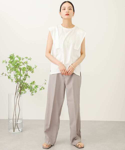 SENSE OF PLACE by URBAN RESEARCH（センスオブプレイスバイアーバンリサーチ）の「ショルダーデザイントップ（Tシャツ/カットソー・レディース・ブラック/オフホワイト/ミント/イエロー・ONE）」の14枚目の写真