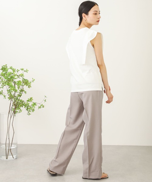 SENSE OF PLACE by URBAN RESEARCH（センスオブプレイスバイアーバンリサーチ）の「ショルダーデザイントップ（Tシャツ/カットソー・レディース・ブラック/オフホワイト/ミント/イエロー・ONE）」の7枚目の写真