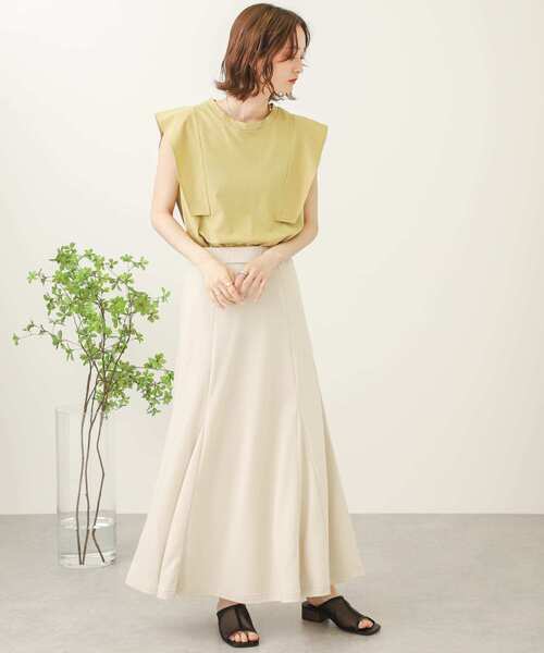 SENSE OF PLACE by URBAN RESEARCH（センスオブプレイスバイアーバンリサーチ）の「ショルダーデザイントップ（Tシャツ/カットソー・レディース・ブラック/オフホワイト/ミント/イエロー・ONE）」の16枚目の写真