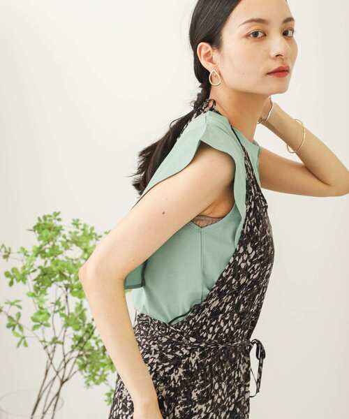 SENSE OF PLACE by URBAN RESEARCH（センスオブプレイスバイアーバンリサーチ）の「ショルダーデザイントップ（Tシャツ/カットソー・レディース・ブラック/オフホワイト/ミント/イエロー・ONE）」の17枚目の写真