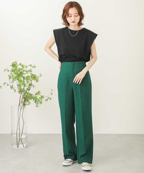 SENSE OF PLACE by URBAN RESEARCH（センスオブプレイスバイアーバンリサーチ）の「ショルダーデザイントップ（Tシャツ/カットソー・レディース・ブラック/オフホワイト/ミント/イエロー・ONE）」の18枚目の写真