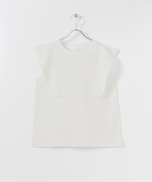 SENSE OF PLACE by URBAN RESEARCH（センスオブプレイスバイアーバンリサーチ）の「ショルダーデザイントップ（Tシャツ/カットソー・レディース・ブラック/オフホワイト/ミント/イエロー・ONE）」の19枚目の写真