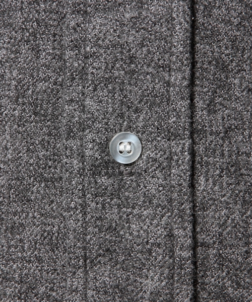 coen（コーエン）の「三つ杢ボタンダウンシャツ（シャツ/ブラウス・メンズ・オリーブ/ダークグレー・LARGE/MEDIUM/SMALL/X-LARGE）」の12枚目の写真
