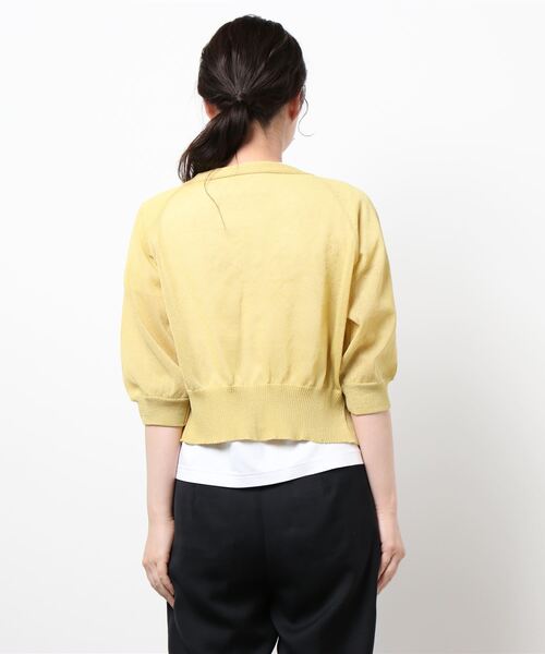 Luxe brille（リュクスブリエ）の「シアーカーディガン（カーディガン/ボレロ・レディース・グレー/グリーン/オフホワイト/ブラック/ベージュ/イエロー/モカ/イエロー系その他/ラベンダー・FREE）」の10枚目の写真