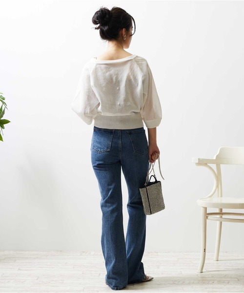 Luxe brille（リュクスブリエ）の「シアーカーディガン（カーディガン/ボレロ・レディース・グレー/グリーン/オフホワイト/ブラック/ベージュ/イエロー/モカ/イエロー系その他/ラベンダー・FREE）」の22枚目の写真