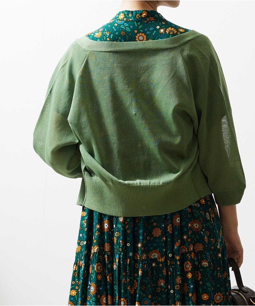 Luxe brille（リュクスブリエ）の「シアーカーディガン（カーディガン/ボレロ・レディース・グレー/グリーン/オフホワイト/ブラック/ベージュ/イエロー/モカ/イエロー系その他/ラベンダー・FREE）」の20枚目の写真