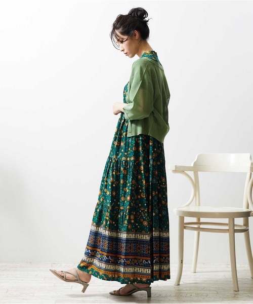 Luxe brille（リュクスブリエ）の「シアーカーディガン（カーディガン/ボレロ・レディース・グレー/グリーン/オフホワイト/ブラック/ベージュ/イエロー/モカ/イエロー系その他/ラベンダー・FREE）」の18枚目の写真