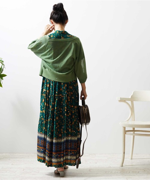 Luxe brille（リュクスブリエ）の「シアーカーディガン（カーディガン/ボレロ・レディース・グレー/グリーン/オフホワイト/ブラック/ベージュ/イエロー/モカ/イエロー系その他/ラベンダー・FREE）」の17枚目の写真