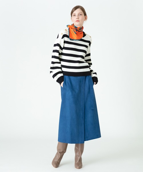 allureville 21AW フェイクスエード ラップスカート allureville（アルアバイル）の「フェイクスエードラップ