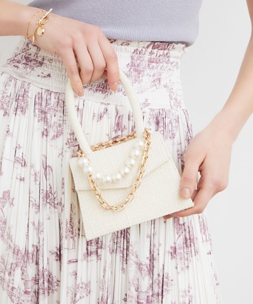EIMY ISTOIRE（エイミーイストワール）の「eimy tweed mini bag（ハンドバッグ・レディース・オレンジ/ブルー/アイボリー/グリーン系その他2・FREE）」の19枚目の写真