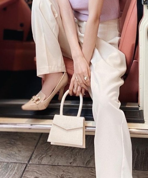 EIMY ISTOIRE（エイミーイストワール）の「eimy tweed mini bag（ハンドバッグ・レディース・オレンジ/ブルー/アイボリー/グリーン系その他2・FREE）」の18枚目の写真
