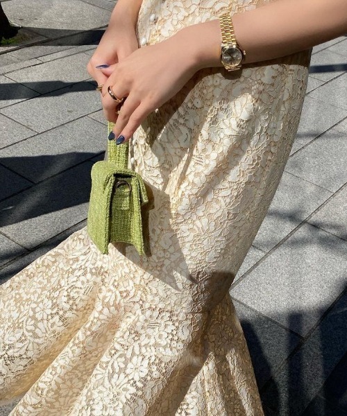EIMY ISTOIRE（エイミーイストワール）の「eimy tweed mini bag（ハンドバッグ・レディース・オレンジ/ブルー/アイボリー/グリーン系その他2・FREE）」の12枚目の写真
