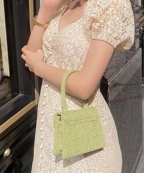 EIMY ISTOIRE（エイミーイストワール）の「eimy tweed mini bag（ハンドバッグ・レディース・オレンジ/ブルー/アイボリー/グリーン系その他2・FREE）」の11枚目の写真