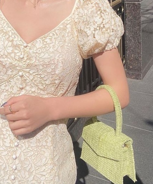 EIMY ISTOIRE（エイミーイストワール）の「eimy tweed mini bag（ハンドバッグ・レディース・オレンジ/ブルー/アイボリー/グリーン系その他2・FREE）」の9枚目の写真