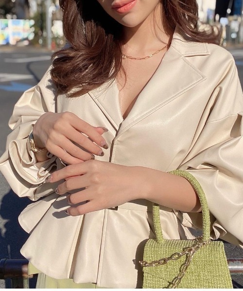 EIMY ISTOIRE（エイミーイストワール）の「eimy tweed mini bag（ハンドバッグ・レディース・オレンジ/ブルー/アイボリー/グリーン系その他2・FREE）」の6枚目の写真