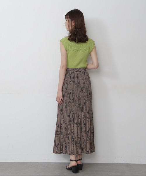 FREE'S MART(フリーズマート)の「◆ゼブラ柄ワッシャープリーツスカート(スカート・レディース・ベージュ系その他/ブラウン系その他・FREE)」の5枚目の写真
