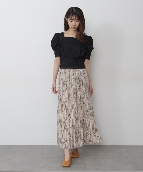 FREE'S MART(フリーズマート)の「◆ゼブラ柄ワッシャープリーツスカート(スカート・レディース・ベージュ系その他/ブラウン系その他・FREE)」の7枚目の写真
