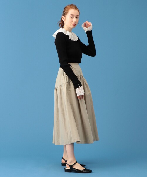 DEICY(デイシー)の「ギャザーボリュームミディスカート(スカート・レディース・ベージュ/ピンクベージュ/グリーン・0/1)」の15枚目の写真