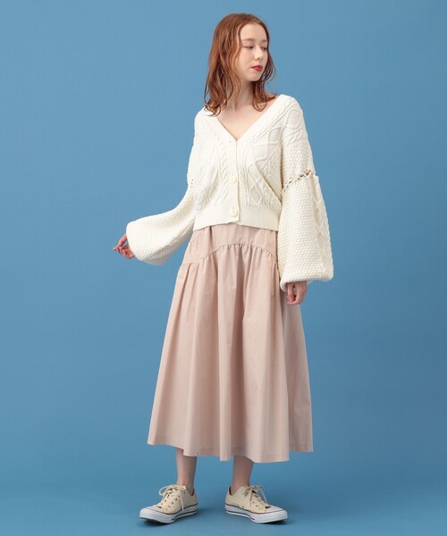 DEICY(デイシー)の「ギャザーボリュームミディスカート(スカート・レディース・ベージュ/ピンクベージュ/グリーン・0/1)」の13枚目の写真