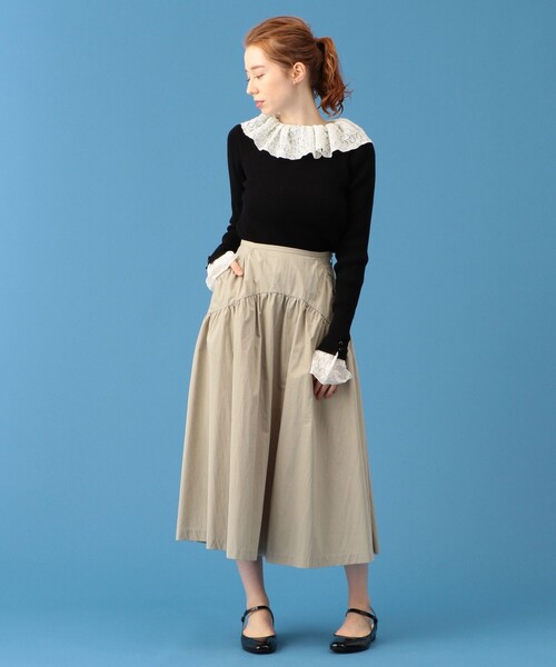 DEICY(デイシー)の「ギャザーボリュームミディスカート(スカート・レディース・ベージュ/ピンクベージュ/グリーン・0/1)」の9枚目の写真