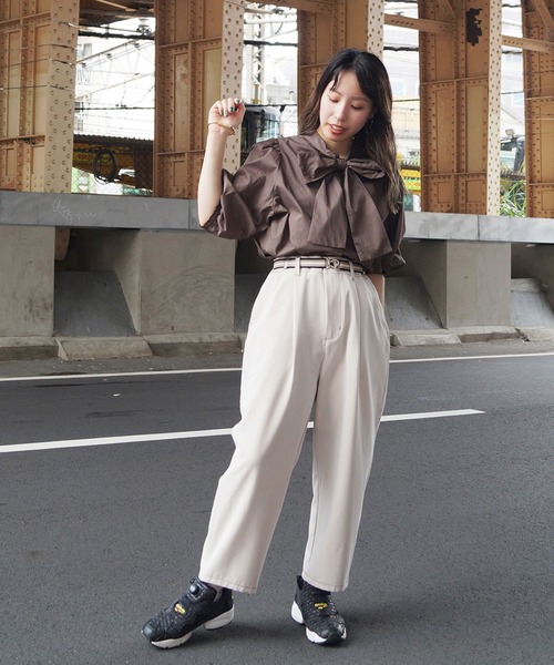 179/WG（イチナナキュウダブルジー）の「配色ステッチイージーサルエルパンツ（その他パンツ・レディース・ブラック/グレー/ベージュ・MEDIUM）」の20枚目の写真