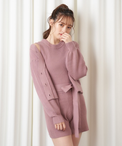 MIIA（ミーア）の「オールインワン×カーデセット（つなぎ/オールインワン・レディース・ブラック/オフホワイト/ピンク/ブルー・FREE）」の11枚目の写真