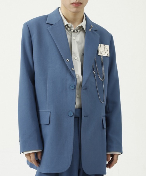 WESTBOY（ウエストボーイ）の「【WB ORIGINALS】2 Button Single Tailored Jacket WO21W2OT09（テーラードジャケット・メンズ・ブルー/ブラック/カーキ・M/L/XL）」の5枚目の写真