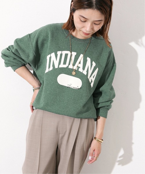 Odub（オーダブ）の「《別注》【Odub/オーダブ】 INDIANA SWEAT：スウェット◆（スウェット・レディース・ネイビー/グリーン・FREE）」の5枚目の写真