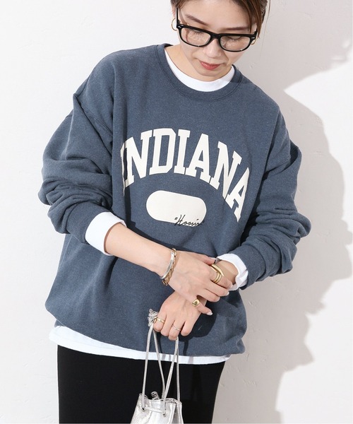 Odub（オーダブ）の「《別注》【Odub/オーダブ】 INDIANA SWEAT：スウェット◆（スウェット・レディース・ネイビー/グリーン・FREE）」の9枚目の写真