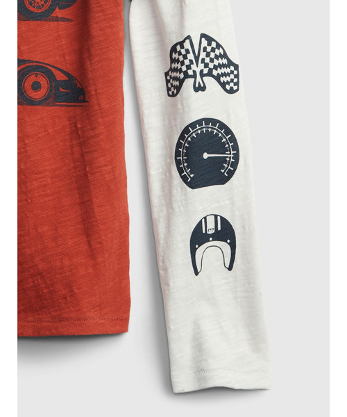 GAP(ギャップ)の「2-In-1 グラフィックtシャツ (キッズ)(Tシャツ/カットソー・キッズ・オフホワイト/ヘザーグレー/ダークカーキ/ダークインディゴブルー・S/M/L/XL/XXL/XS)」の13枚目の写真