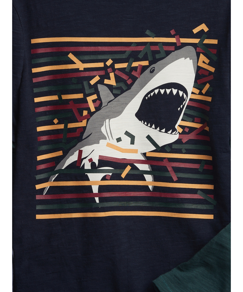 GAP(ギャップ)の「2-In-1 グラフィックtシャツ (キッズ)(Tシャツ/カットソー・キッズ・オフホワイト/ヘザーグレー/ダークカーキ/ダークインディゴブルー・S/M/L/XL/XXL/XS)」の14枚目の写真