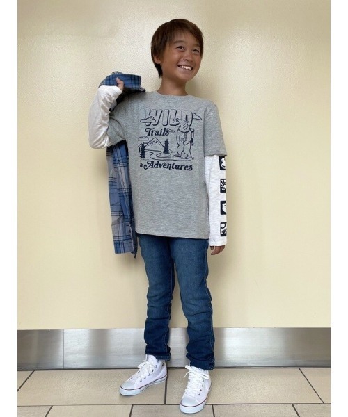 GAP(ギャップ)の「2-In-1 グラフィックtシャツ (キッズ)(Tシャツ/カットソー・キッズ・オフホワイト/ヘザーグレー/ダークカーキ/ダークインディゴブルー・S/M/L/XL/XXL/XS)」の6枚目の写真