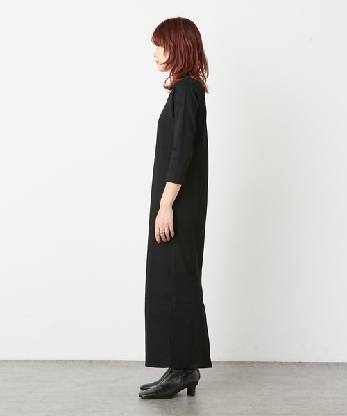 Omekashi（オメカシ）の「ラグランテレコワンピース（ワンピース・レディース・チャコールグレー/ブラック/アイボリー・36/38）」の8枚目の写真