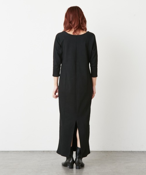 Omekashi（オメカシ）の「ラグランテレコワンピース（ワンピース・レディース・チャコールグレー/ブラック/アイボリー・36/38）」の9枚目の写真