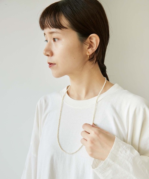 note et silence （ノートエシロンス）の「.淡水パールロングネックレス（70cm）（ネックレス・レディース・ホワイト・FREE）」の6枚目の写真