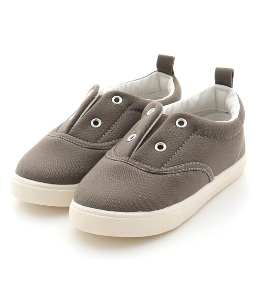 Ampersand（アンパサンド）の「/撥水キャンバススニーカー(トドラーサイズ)（スニーカー・キッズ・カーキ/イエロー/レッド/ベージュ/チャコール/キャメル・22/20/17/18/21/19/16）」の2枚目の写真