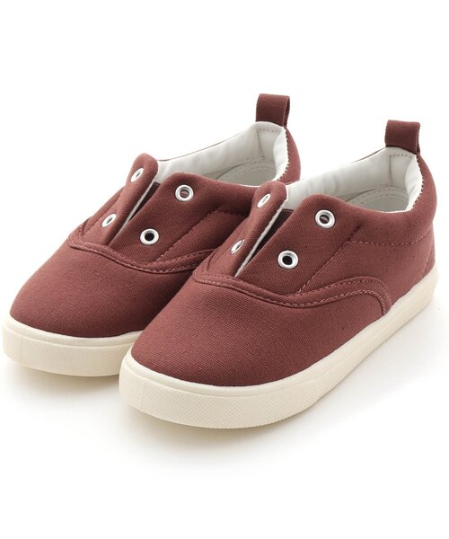 Ampersand（アンパサンド）の「/撥水キャンバススニーカー(トドラーサイズ)（スニーカー・キッズ・カーキ/イエロー/レッド/ベージュ/チャコール/キャメル・22/20/17/18/21/19/16）」の6枚目の写真