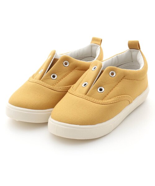 Ampersand（アンパサンド）の「/撥水キャンバススニーカー(トドラーサイズ)（スニーカー・キッズ・カーキ/イエロー/レッド/ベージュ/チャコール/キャメル・22/20/17/18/21/19/16）」の4枚目の写真