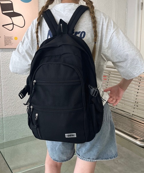 セール】リュックサック 大容量 黒 通学 韓国 高校生 大学生 トラベル  