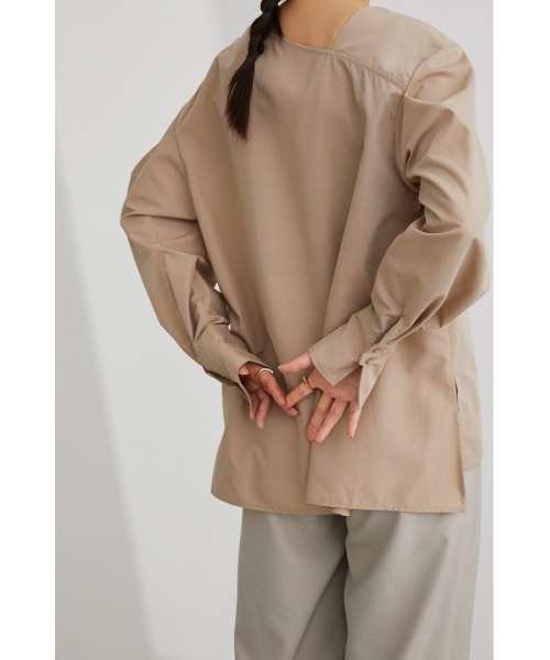 STYLEMIXER(スタイルミキサー)の「ツイストネックブラウス(シャツ/ブラウス・レディース・ホワイト/ブラック/ベージュ・ONESIZE)」の7枚目の写真