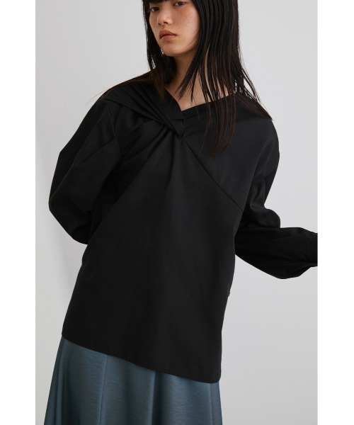 STYLEMIXER(スタイルミキサー)の「ツイストネックブラウス(シャツ/ブラウス・レディース・ホワイト/ブラック/ベージュ・ONESIZE)」の17枚目の写真