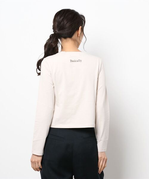 archives(アルシーヴ)の「フロッキープリントロンT(Tシャツ/カットソー・レディース・オフホワイト/ベージュ/ブラック/ブラウン・MEDIUM)」の19枚目の写真