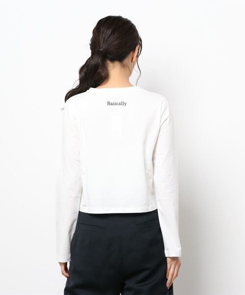 archives(アルシーヴ)の「フロッキープリントロンT(Tシャツ/カットソー・レディース・オフホワイト/ベージュ/ブラック/ブラウン・MEDIUM)」の12枚目の写真